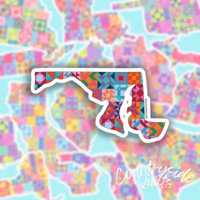 Maryland State Quilt Stickers 6pk