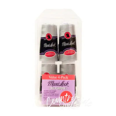 Maxi-Lock All Purpose Thread Set 4pk Lt Grey