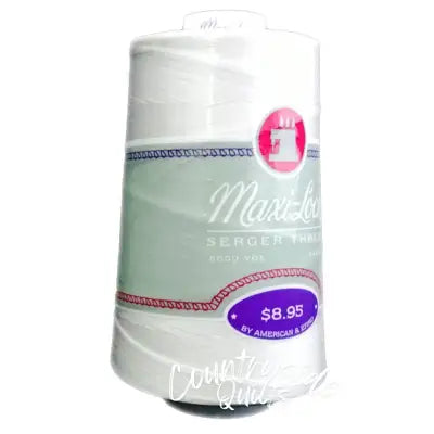 Maxi-Lock Polyester Serger Thread 50wt 6000yds White