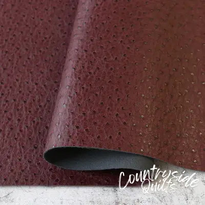 Merlot Faux Ostrich Leather 5yds