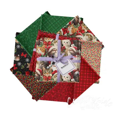 Merry Cats 8pc Fat Quarter