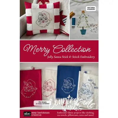 Merry Collection - Jolly Santa Stick N Stitch Embroidery