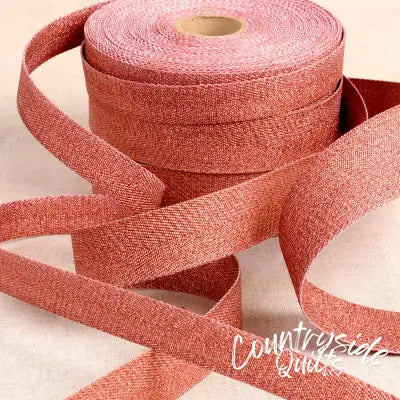 Metalized Webbing Coppery Red 1-3/16in x 22yds