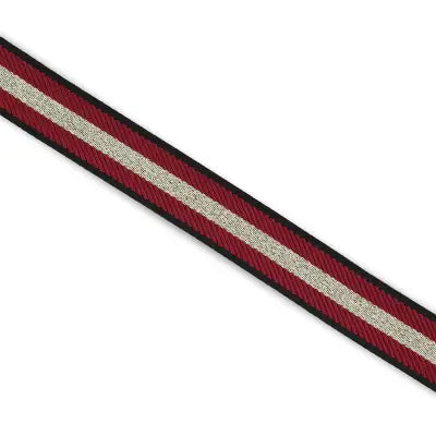Metallic Gold Festive Stripe Cabernet Webbing 1-1/2" x 50 Yd