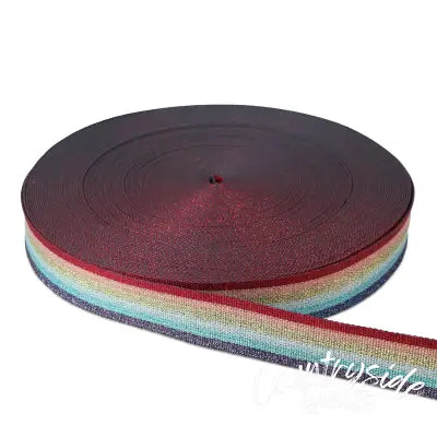 Metallic Rainbow Webbing 1-1/2in x 50 yd