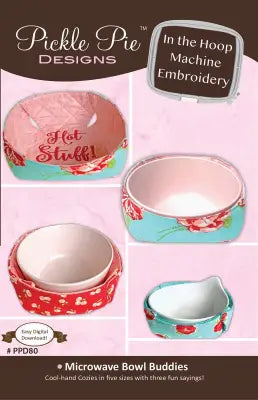 Microwave Bowl Buddies In The Hoop Machine Embroidery