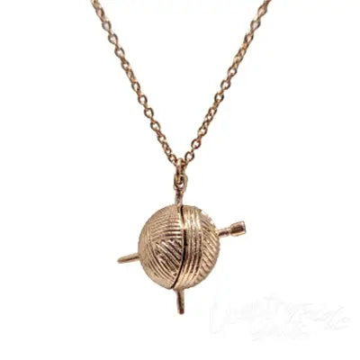 Mini Knitting Necklace Rose Gold