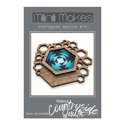 Mini Makes Brooch Hex Walnut