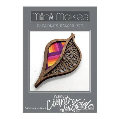 Mini Makes Brooch Leaf Walnut