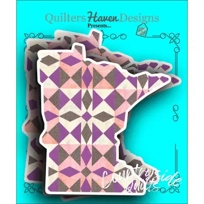 Minnesota Quilt Sticker 6pk