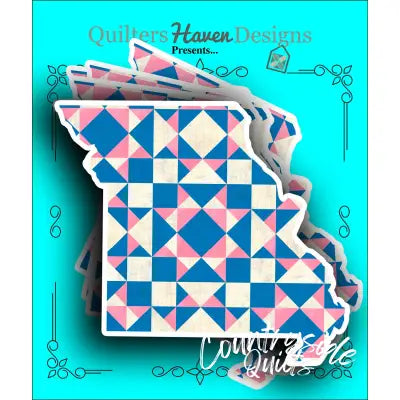 Missouri Quilt Sticker 6pk