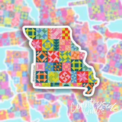 Missouri State Quilt Stickers 6pk