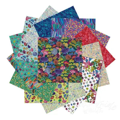 Modern Mushrooms 10in Squares, 42pcs/bundle