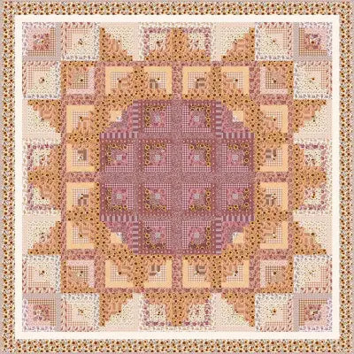 Modern Prairie Sunflower in the Cabin Quilt Pattern