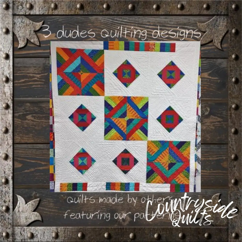 Modern Striped Squares Quilt Pattern 739406408782