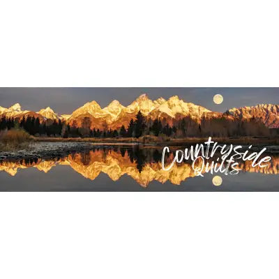 Moon Over the Tetons - Large Panel 33in x 12.25in