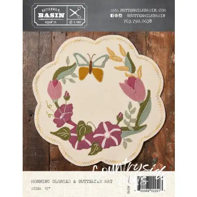 Morning Glories & Butterfly Mat