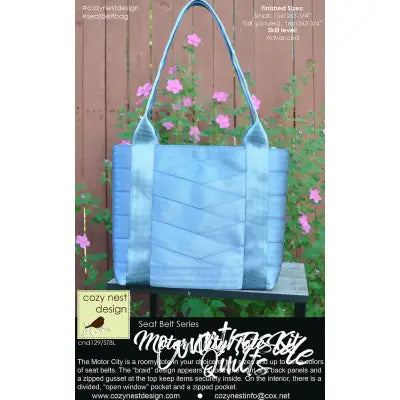 Motor City Seat Belt Tote Kit in Steel Blue