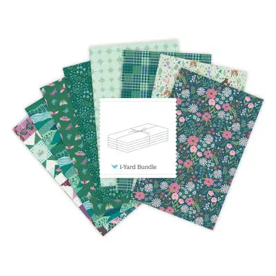Mountain Jamboree 1 Yard Bundle Blue, 8 Pcs.