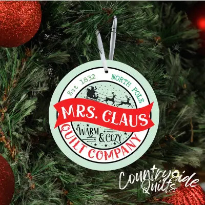 Mrs. Claus Quilt Company Ornament