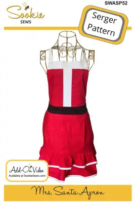 Mrs. Santa Apron Serger Pattern