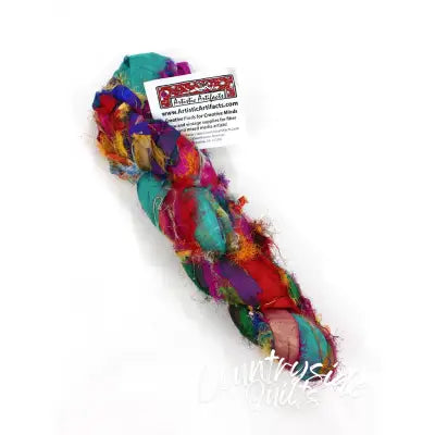 Multicolor Chiffon Silk Sari Ribbon