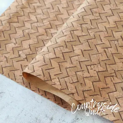 Natural Chevron Lite Cork 1/2yd