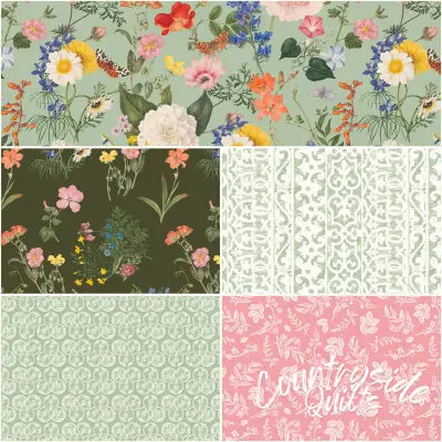 Nature's Portrait 1 Yard Bundle Sage, 5pcs/bundle