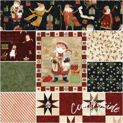 Naughty or Nice 1 Yard Bundle Black, 8pcs