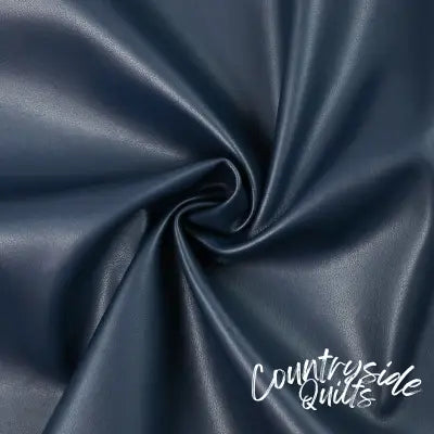 Navy Lite Faux Leather 1/2 Yard