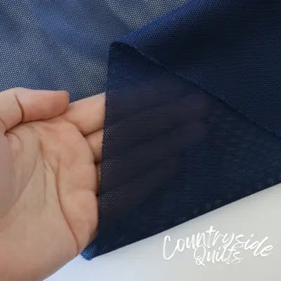 Navy Mini Mesh 1/2yd