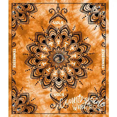 Ncaa-Tennessee Collegiate minky tapestry Finished panel-48inX 56in