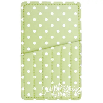 Needle Carry Card Light Green Polka Dot