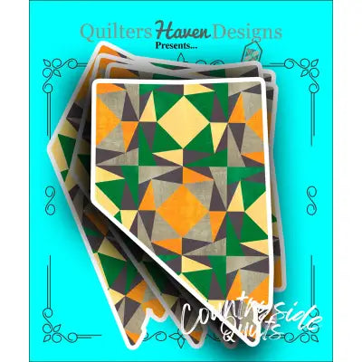 Nevada Quilt Sticker 6pk