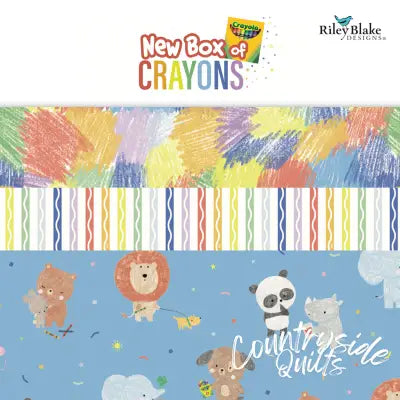 New Box of Crayons Fat Quarter Bundle, 22pcs