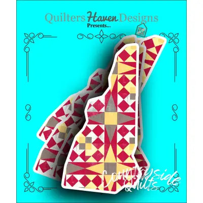 New Hampshire Quilt Sticker 6pk