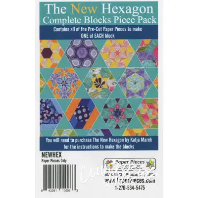 The New Hexagon Paper Piece Fabric Cutting Template Set
