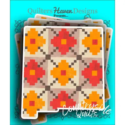 New Mexico Quilt Sticker 6pk
