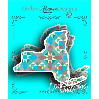 New York Quilt Sticker 6pk