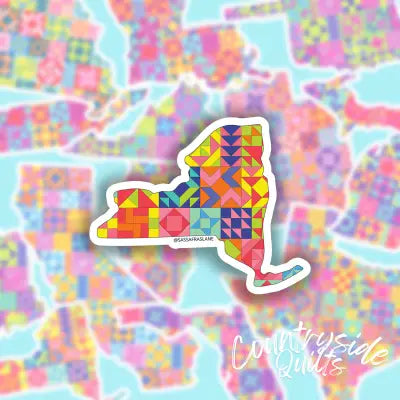 New York State Quilt Stickers 6pk