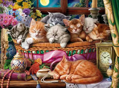 Night Kittens Puzzle 500pc