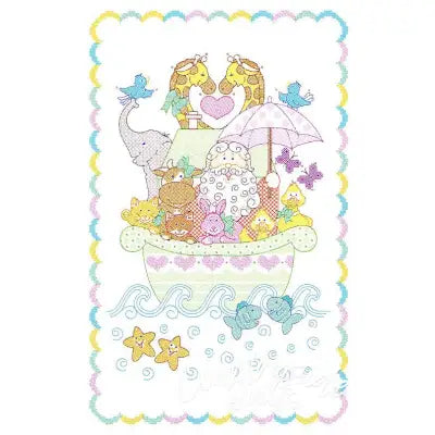 Noahs Ark Crib Quilt Top