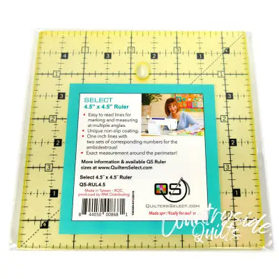 Non-Slip Ruler 4-1/2in x 4-1/2in