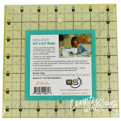 Non-Slip Ruler 6-1/2in x 6-1/2in