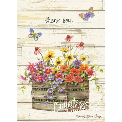 Note Cards Flowers In A Crate
