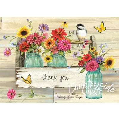 Note Cards Flowers In Jars