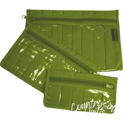 Notions Pouch Set Green 3 Piece