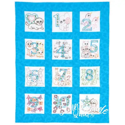 Numbers 1,2,3 Nursery Quilt Blocks