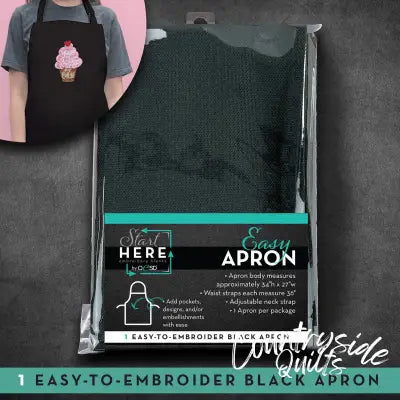 OESD Easy Apron Black 34in x 27in