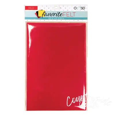 OESD Favorite Felt Red 2pk